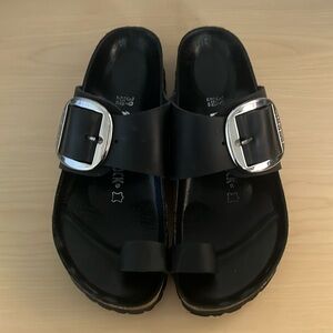 EUC Birkenstock Miramar Black Oiled Leather size 39